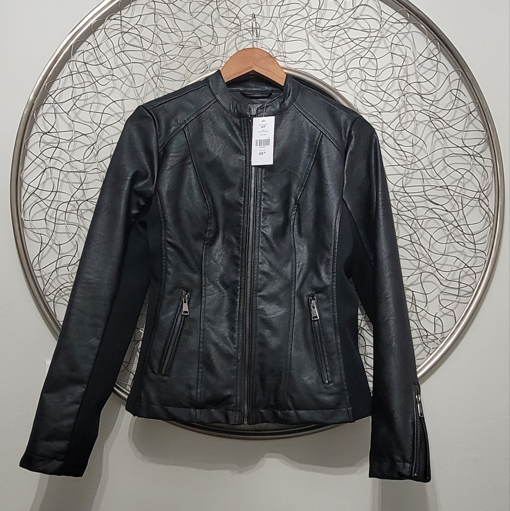 Suzy Shier Faux Leather Jacket
